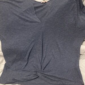 Juicy couture Women's Blue V-Neck Twist Top